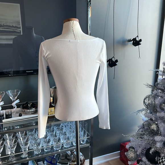 REFORMATION Virgil Ribbed Top in White Size Small - Picture 3 of 6